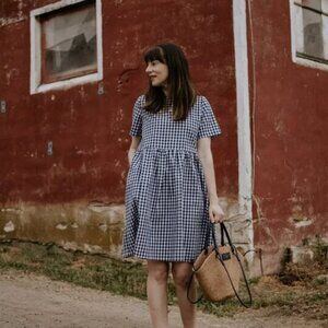 Tradlands Nico Dress in Black Gingham